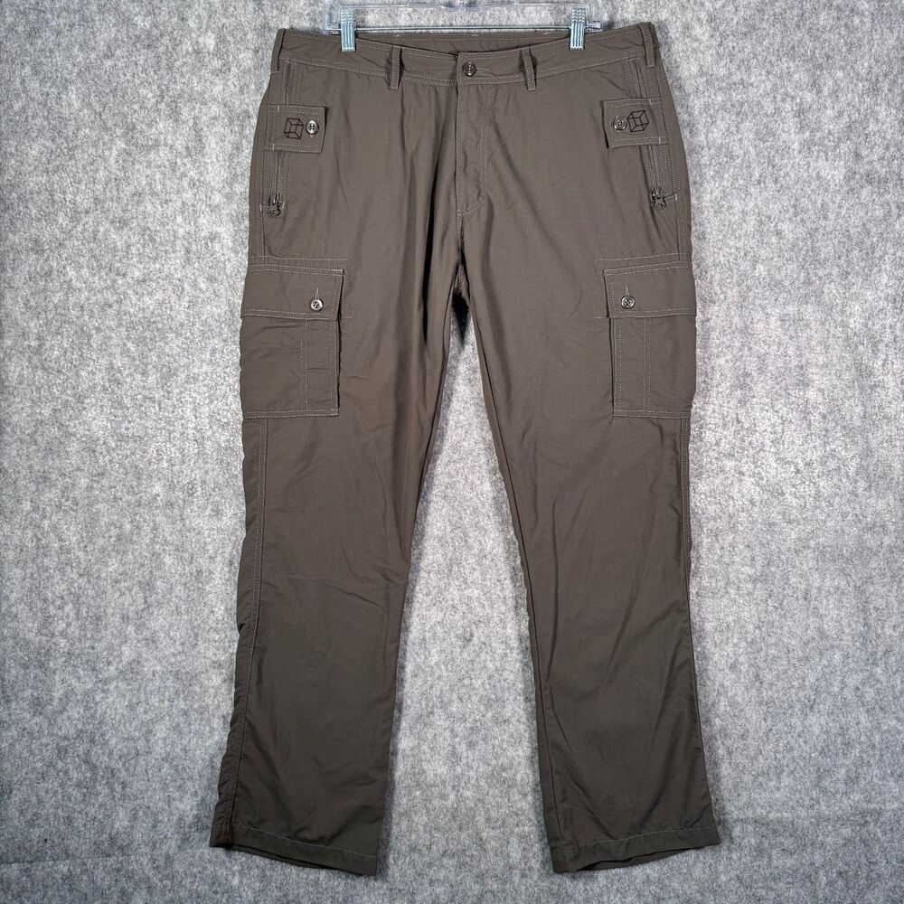 Clothing Arts P Cubed Pick Pocket Proof Cargo Pants Mens 36x30 Brown Green
